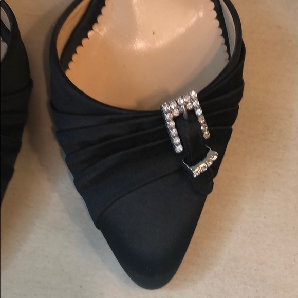 Oscar Del la Renta satin heels - Picture 4 of 6